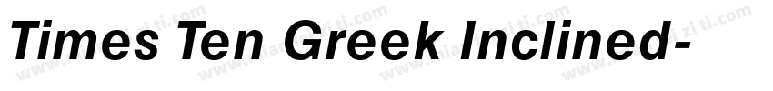 Times Ten Greek Inclined字体转换